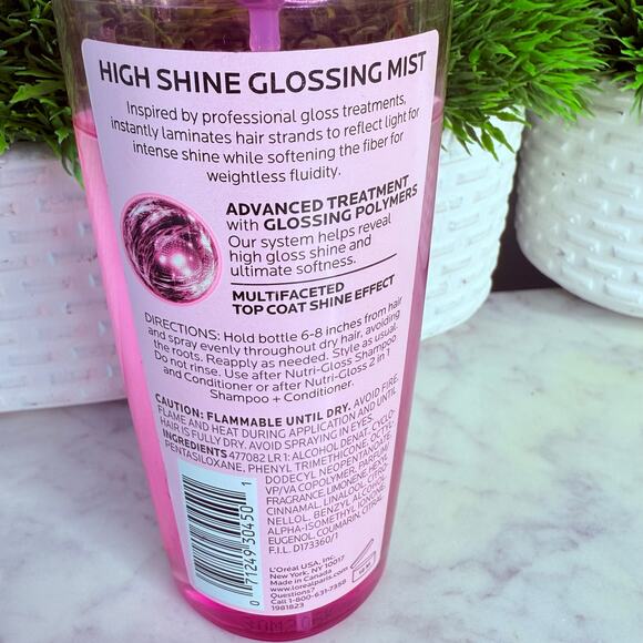 L'Oréal Paris Advanced Haircare Nutrigloss High Shine Glossing Mist, 3.4 fl... - Picture 6 of 6